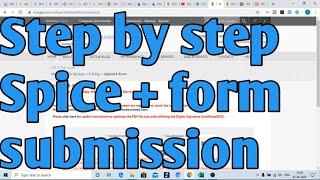 How to submit Spice + form |Spice + form error resolve| Spice + form DSC solution