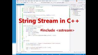 String Stream in C++ Slicing / Composing String
