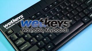 WetKeys Professional-grade Full-size ABS Waterproof Keyboard with 10-key Number-pad | KBWKABS104-BK