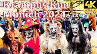 Krampus lauf München 2024 | Krampus Run Munich 08.12.2024 | Krampus Parade Munich - Walking tour 4K