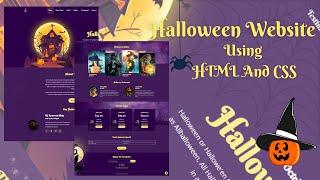 Responsive Halloween Design Using HTML CSS And JavaScript | Mobile First Halloween Design