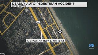 Man, 2 dogs dead following auto-pedestrian crash in Kitty Hawk