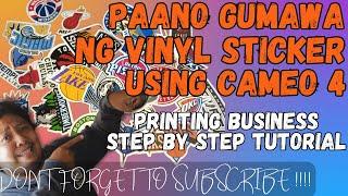 HOW TO MAKE STICKERS USING CAMEO 4 |LAYOUT |PRINTING |LAMINATE |CUTTING |PRINTING BUSINESS (NO.170)