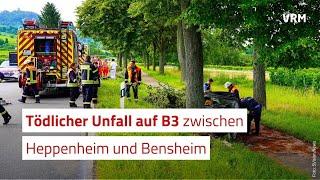 Tödlicher Unfall auf B3 zwischen Heppenheim und Bensheim