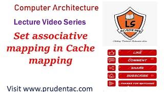 set associative mapping in Cache memory | set associative mapping | COA Lecture series