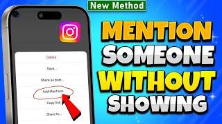 How To Mention Someone In Instagram Story Without Showing 2024 [ New Update ]