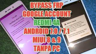 BYPASS FRP REDMI 4A MIUI 8 atau MIUI 9 ANDROID 7.0 / 7.1 TANPA PC