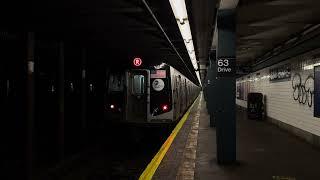 NYCT Subway: IND Queens Boulevard Line PM Rush Hour Service at 63rd Drive-Rego Park