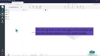 TPEcloud Tutorial: How to Access your Email Account from DirectAdmin