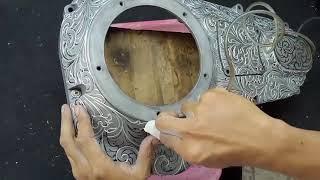 engraving motorcycle parts by saen banbenjarong