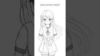 dibujando a una chica anime #anime #manga #dibujos #como #estilo #perspectivas #aprender