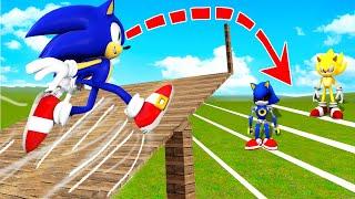 Who has the Longest Jump in SONIC?! (Sanic, Mecha Sonic, Super Sonic)