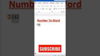 MS Word - convert  number to word / short cut key use #computers #computer