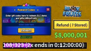 NOVO CÓDIGO + 31 CÓDIGOS DE EXP BELI E RESET DO BLOX FRUITS - blox fruit codes