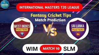 WIM vs SLM | International Masters T20 League 2025 | West Indies Masters vs Srilanka Masters