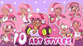 10 ART STYLES CHALLENGE!! | (Steven Universe, Gravity falls and more!)