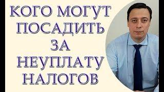 Когда могут посадить за неуплату налогов, уклонение от уплаты налогов 2018