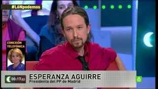 Repita conmigo... | Pablo Iglesias y Esperanza Aguirre debaten en laSexta Noche