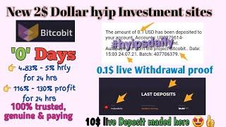 #Bitcobit.top New hourly hyip site. Min: 2$ | 0 day. 10$ deposit #hyipsdaily