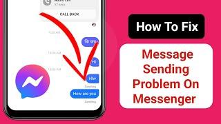 How To Fix Message Sending Problem On Messenger || Messenger Message Not Sending Problem Fix