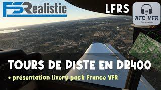 FS2020 - Tours de piste en DR400 à Nantes LFRS + Présentation des Livery Pack France VFR / ATC VFR