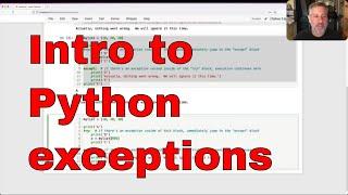 Intro to Python exceptions