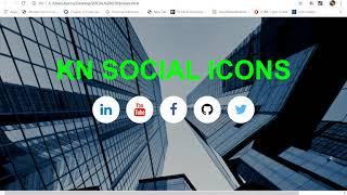 How To Add Links In Social Media Icons, Using HTML & CSS.