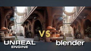 Blender Vs Unreal Engine 5 I render comparison