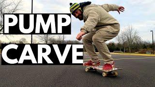 How to Pump Carve on a Skateboard With my Mini Logo 8.75'" Trucks (No Pushing Involved)