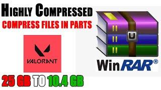 How to Highly Compress Large files to small in PC | VALORANT Compressed File (25.8GB to 10.4GB)