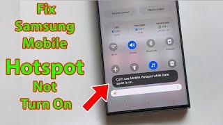Fix can't use mobile hotspot while data saver is on samsung