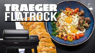 TESTING THE BRAND NEW TRAEGER FLATROCK (AND WE'RE GIVING ONE AWAY!) | SAM THE COOKING GUY