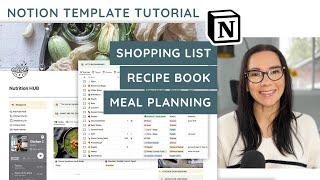 Notion Template: Tutorial of my Meal Planner + Shopping List + Recipe Book