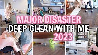 COMPLETE DISASTER CLEAN WITH ME 2023 | EXTREME DEEP CLEANING MOTIVATION | ALL DAY MESSY HOUSE CLEAN