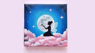 Fairy Dream Scenery - Step By Step Acrylic Painting Tutorial  || Canvas Aesthetic scenery painting