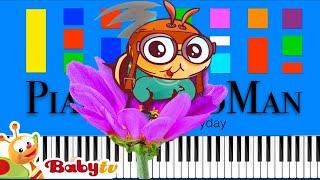 BabyTV Bzzzzzz Theme Song Slow EASY Medium 4K Piano Tutorial