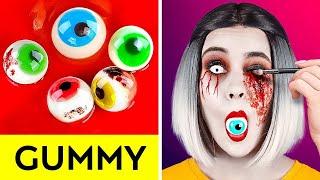 SPOOKY HALLOWEEN DIY IDEAS || Last Minute Halloween Food Hacks,Pranks And Challenges by 123 GO! FOOD