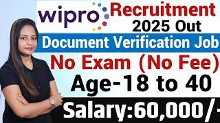 Wipro Work From Home Jobs 2025|WIPRO Recruitment 2025 Out |Wipro Vacancy 2024|Govt Jobs jan 2025