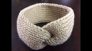 Knitted headband. Great project for beginner. Complete tutorial.