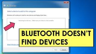 Bluetooth doesn't find devices windows 7