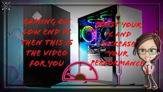 optimize your pc performance change you low end pc to gaming pc increase your fps