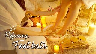 ASMR Relaxing Foot Bath for Your Tired Feet gentle foot massage