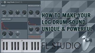 How to make your Log Drum POWERFUL and unique + Mixing - Amapiano LOG DRUM Tutorial | FL Studio