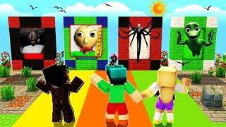 Minecraft - DO NOT Choose the Wrong Dimension - BALDI, SLENDERMAN & GRANNY!