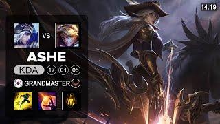 Ashe vs Ezreal ADC - KR Grandmaster - Patch 14.19 Season 14