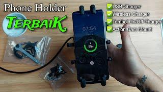 Unboxing Review Phone Holder Wireless Charging ~ Motowolf Phone Holder Motor Terbaik ~ MDL2827