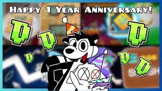 1 Year Anniversary Highlights with @DailyDoseOfGeometryDash123 // Geometry Dash