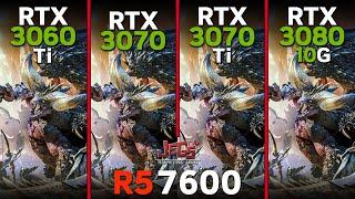 RTX 3060 Ti vs RTX 3070 vs RTX 3070 Ti vs RTX 3080 10G | Ryzen 5 7600 | Tested in 15 games