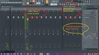 Removing tracks and effects from fl studio12 mixer insert