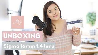 Unboxing Sigma 16 mm 1.4 lens for my Canon M50 || Melody Gilliland Photography